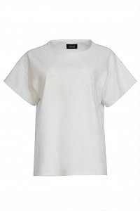 T-shirt με ανοιχτό λαιμό και 3D τύπωμα