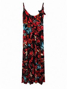 Maxi Floral Φόρεμα με Τιράντες