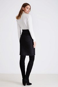 Denim pencil mid skirt