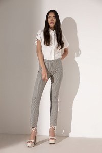 Slim Fit Παντελόνι με Ρίγες