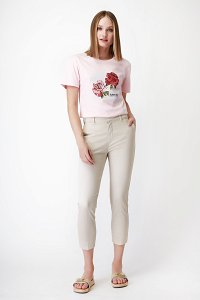 Cropped Slim Fit Παντελόνι