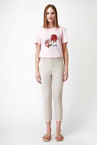 Cropped Slim Fit Παντελόνι