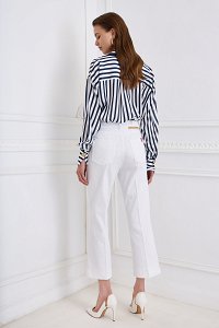 Παντελόνι cropped demin boot cut drill