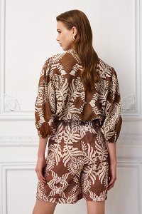 Βερμούδα mixed linen εμπριμέ λίνη