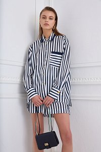 Πουκάμισο ριγέ loose shape fit
