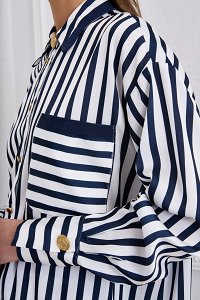 Πουκάμισο ριγέ loose shape fit