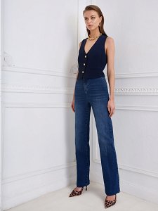 Παντελόνι denim boot cut washed blue