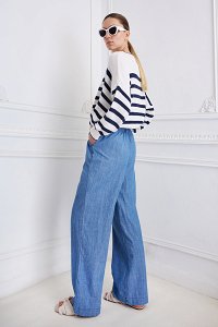 Παντελόνι SASHA denim palazzo