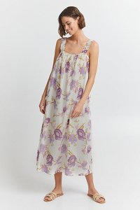 Floral Maxi Dress with Straps