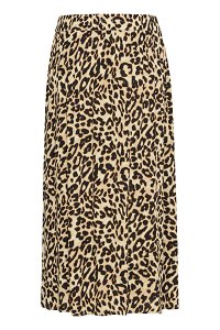 Elastic Waist Midi Skirt