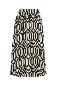 Midi Skirt with Elastic Waist