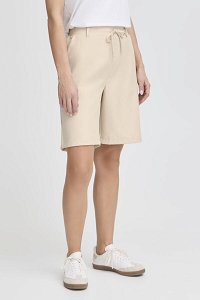 Elastic Waist Bermuda Shorts