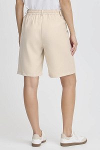 Elastic Waist Bermuda Shorts