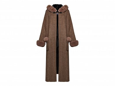 Coat with Faux fur Details