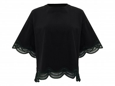 T-shirt με τρέσσες στα μανίκια
