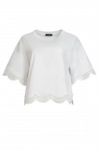 T-shirt με τρέσσες στα μανίκια