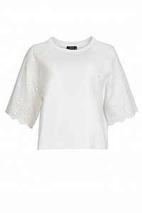 T-shirt με 3/4 μανίκια από δαντέλα