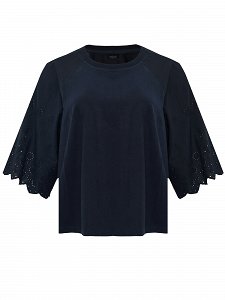 T-shirt με 3/4 μανίκια από δαντέλα
