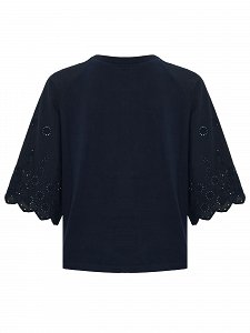 T-shirt με 3/4 μανίκια από δαντέλα