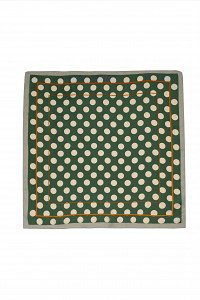 Polka dot scarf with stripes