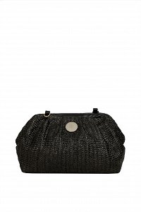 Τσάντα pouch με look ψαθας