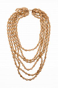 Κολιέ μακρύ με marble beads και layers