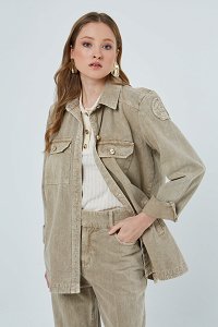 Jacket jean με τσέπες