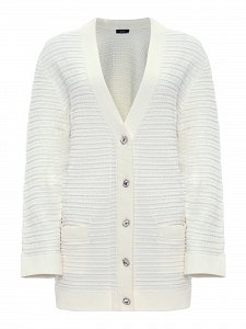 Πλεκτή ζακέτα oversized με waffle knit