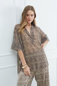 Εμπριμέ Ζαπονέ Μπλούζα