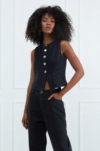 Γιλέκο Leopard Denim