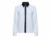 Shirt with Satin Collar