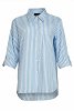 striped long-sleeve twill shirt
