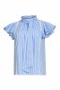 striped shirt with a tie-front