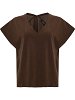 V-neck blouse with seams