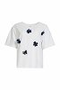 floral applique blouse