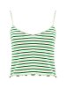 Christina striped cropped top