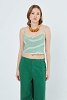 Christina striped cropped top