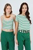 Christina striped cropped top
