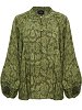 printed blouse with buttons