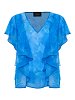 Crystal printed V-neck blouse