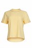 Rhinestone-trim T-shirt with 3D print