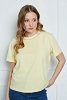 Rhinestone-trim T-shirt with 3D print