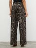 Leopard Print Elastic Waist Trousers