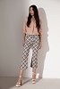 Slim Cropped Pants with Print