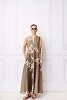 Linen mixed v-neck dress