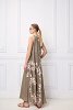 Linen mixed v-neck dress