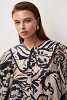 Printed blouse with big collar