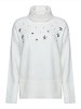 Knitted Turtleneck Sweater with Embroidery