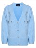 Cardigan with emb. strass