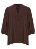 Theoni long-sleeve broderie blouse
